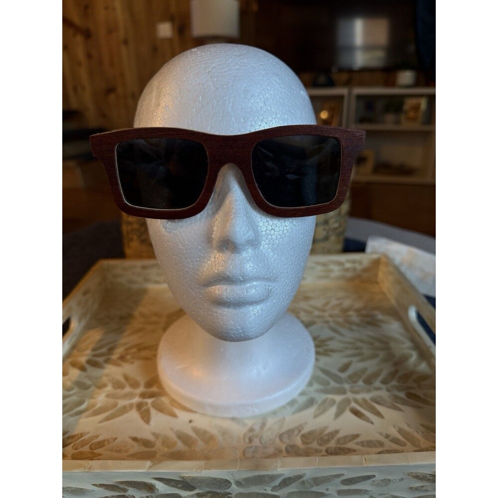 Duenas.eco.br Sunglasses Dark Wooden With Case Square